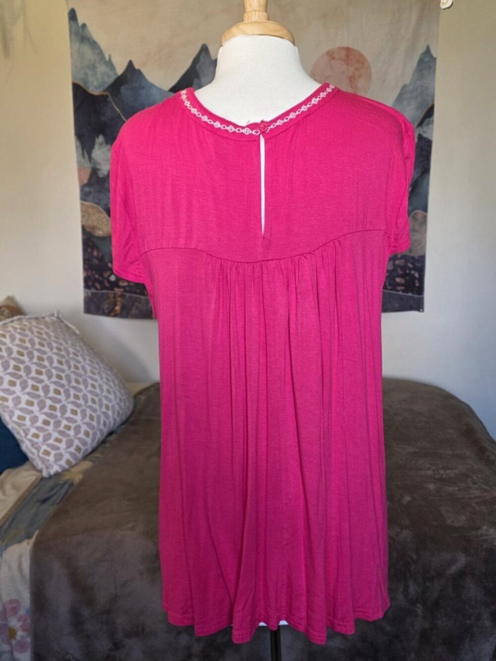Simply Irresistible Embroidered Boho Tunic Top XL - Picture 6 of 13
